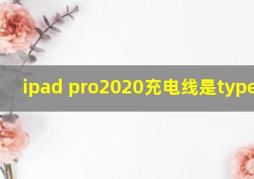 ipad pro2020充电线是type c吗